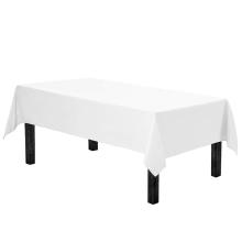 Rechteck -Tischdecke - 60 x 84 Zoll - weißes rechteckiges Tischtuch für 5 Fuß Tisch im Waschpolyester - ideal für Buffet t t